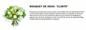 bouquet de deuil clarte