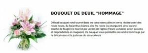 bouquet de deuil hommage