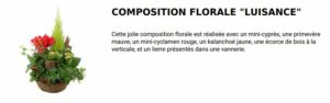 composition florale luisance