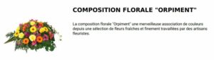 composition florale orpiment