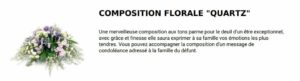 composition florale quartz