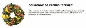 couronne de fleurs cephee