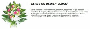 gerbe de deuil eloge