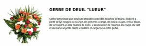 gerbe de deuil lueur